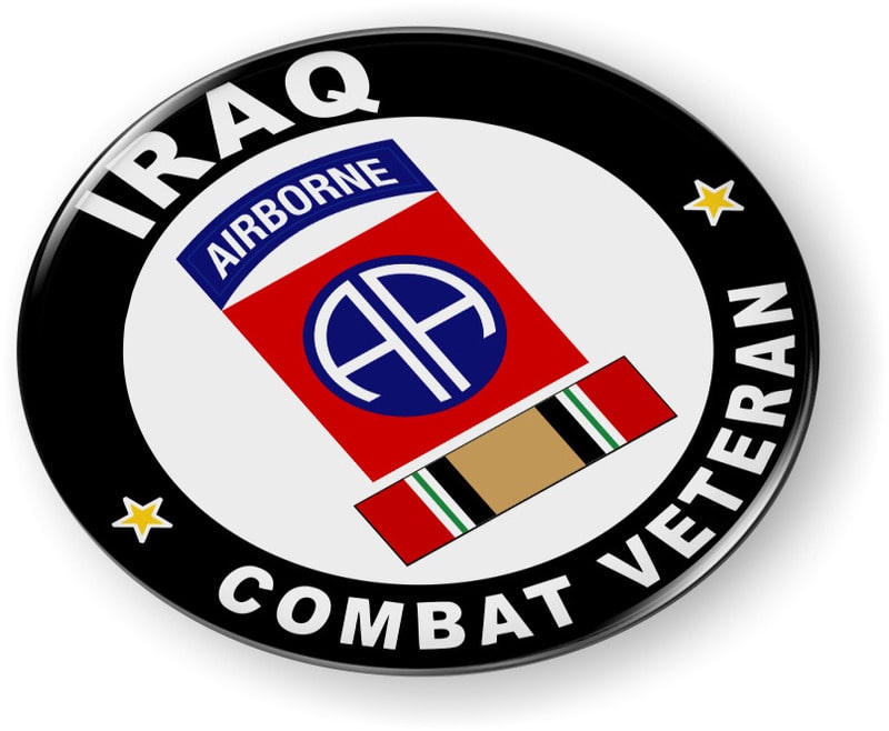 82nd Airborne Division Iraq Combat Veteran Emblem 82nd Airborne Division Iraq Combat Veteran Emblem